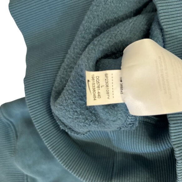 Nike Oversized Blue Athleisure Cotton Sweatshirt Women's Large Cozy Fleece Soft - Picture 8 of 8